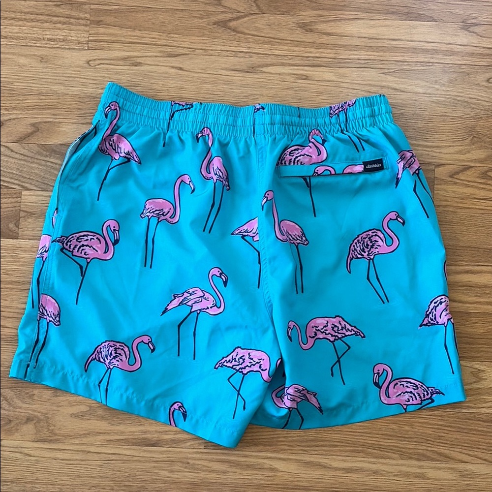 Chubbies Swim Trunks Board Shorts Flamingo Size Lare NWOT - Picture 2 of 7
